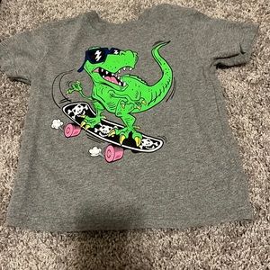 Boys dinosaur on skateboard shirt